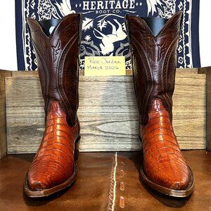 Lucchese San Antonion Wild Caught Alligator Belly Cowboy Boots in Men's Size 11D